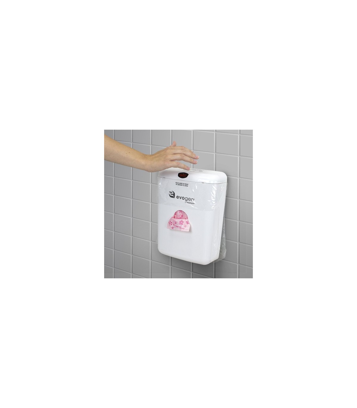 HOSPECO EVNTCWR Sanitary Napkin Receptacle - Evogen Touchless - White - EVNTCWR -  - [unit price]