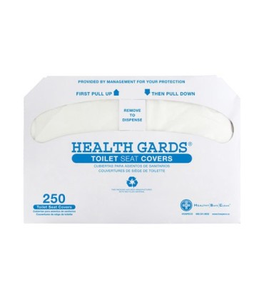HOSPECO HG5000 Health Gards Seat Cover HalfFold 250/pk 20pk/cs- White - HG5000 -  - [unit price]