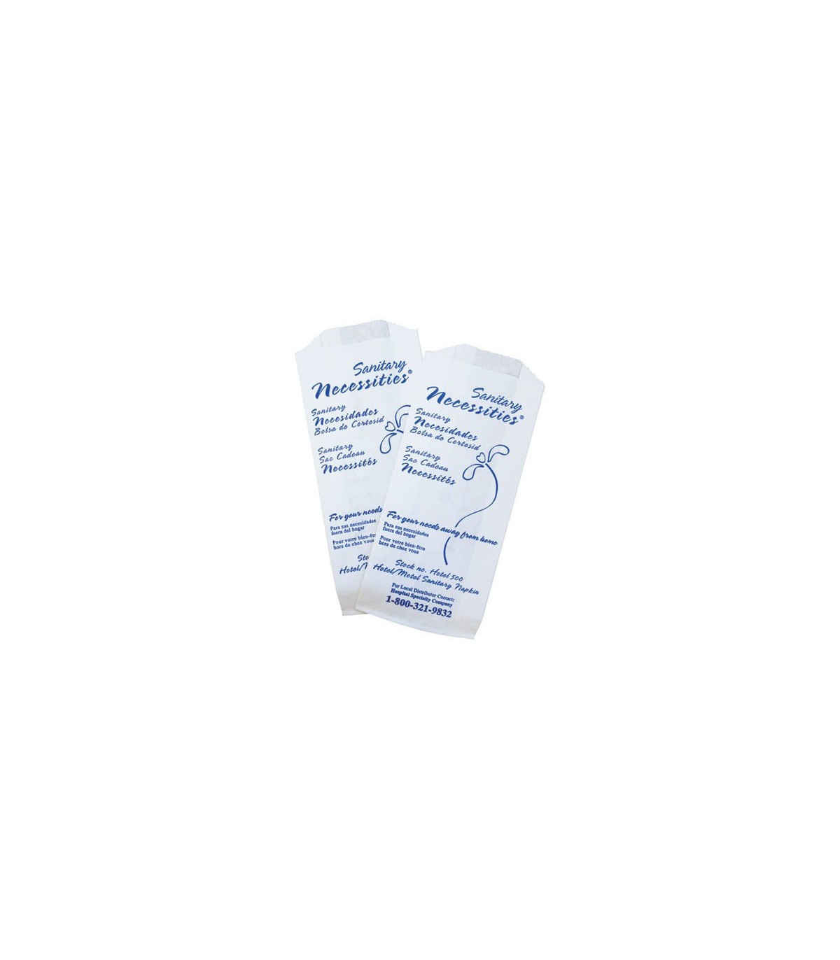 HOSPECO HOTEL500 Hotel/Motel Sanitary Personal Disposal Bag 500/cs - HOTEL500 -  - [unit price]
