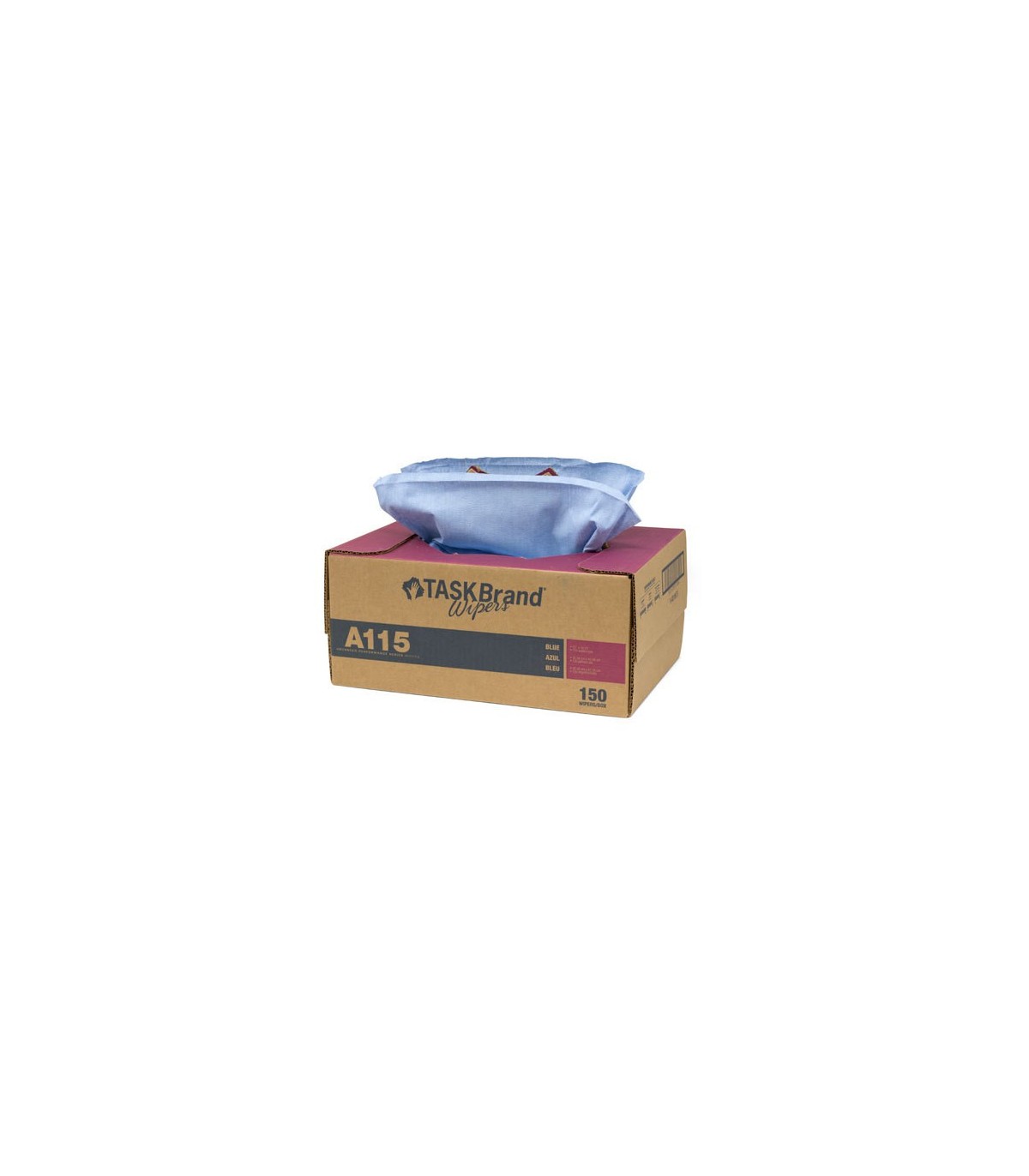 HOSPECO NA115ITB TaskBrand A115 Interfold Wiper 12x16.5" Blue - 150/Cs - NA115ITB -  - [unit price]