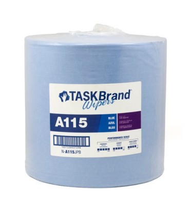 HOSPECO NA115JPB Task Brand-Wiper-Creped Jumbo 12x13" 825/rl-Blue - NA115JPB -  - [unit price]