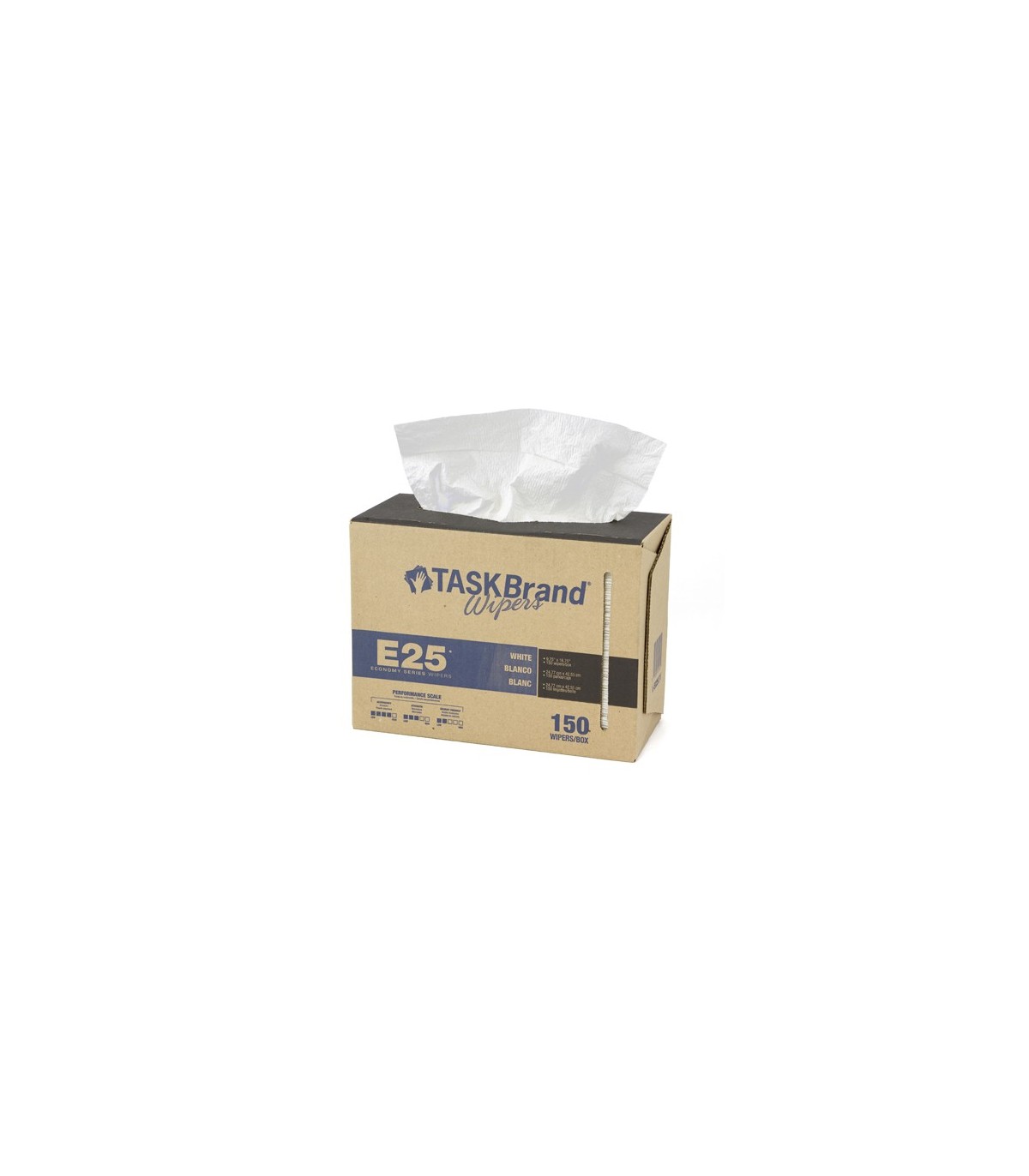 HOSPECO NE025IDW Taskbrand E25 4Ply 9.7x16.7"Interfold 150bx/6bx/cs-Wht - NE025IDW -  - [unit price]