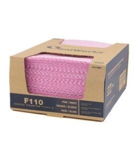 HOSPECO NF110QCP Saniworks Choice Counter 12x21"Qtrfld 200/cs - Pink - NF110QCP -  - [unit price]