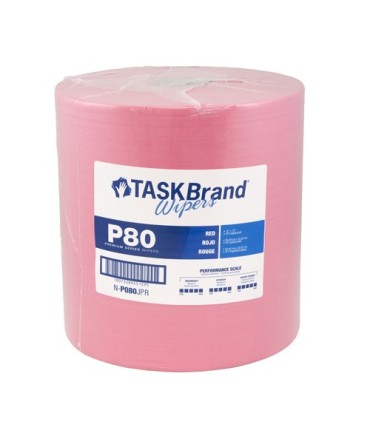 HOSPECO NP080JPR Taskbrand Wiper - P80 12x13"Jumbo 475/rl/1rl/cs - Red - NP080JPR -  - [unit price]