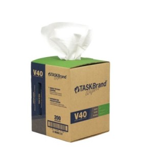 HOSPECO NV040CGW Taskbrand - V40 10x12" - Centerpull Grab 200/cs- White - NV040CGW -  - [unit price]