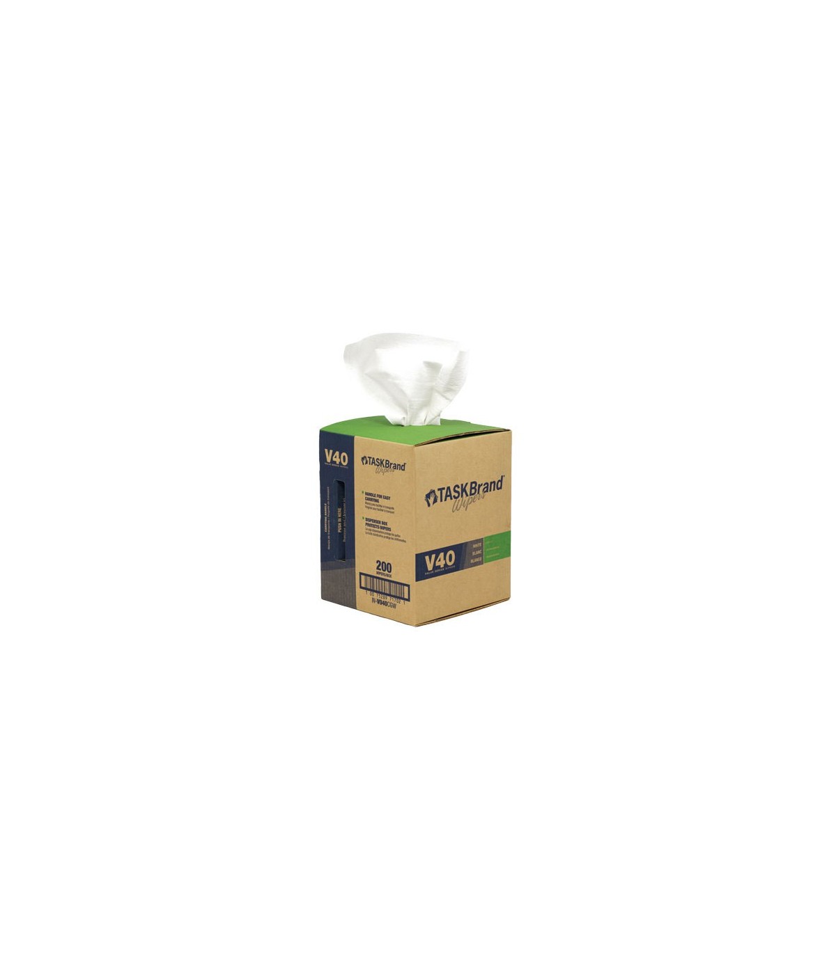 HOSPECO NV040CGW Taskbrand - V40 10x12" - Centerpull Grab 200/cs- White - NV040CGW -  - [unit price]