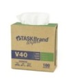 HOSPECO NV040IDW Taskbrand Wiper - V40 Hw Drc 9x16.5" If 9/100 - White