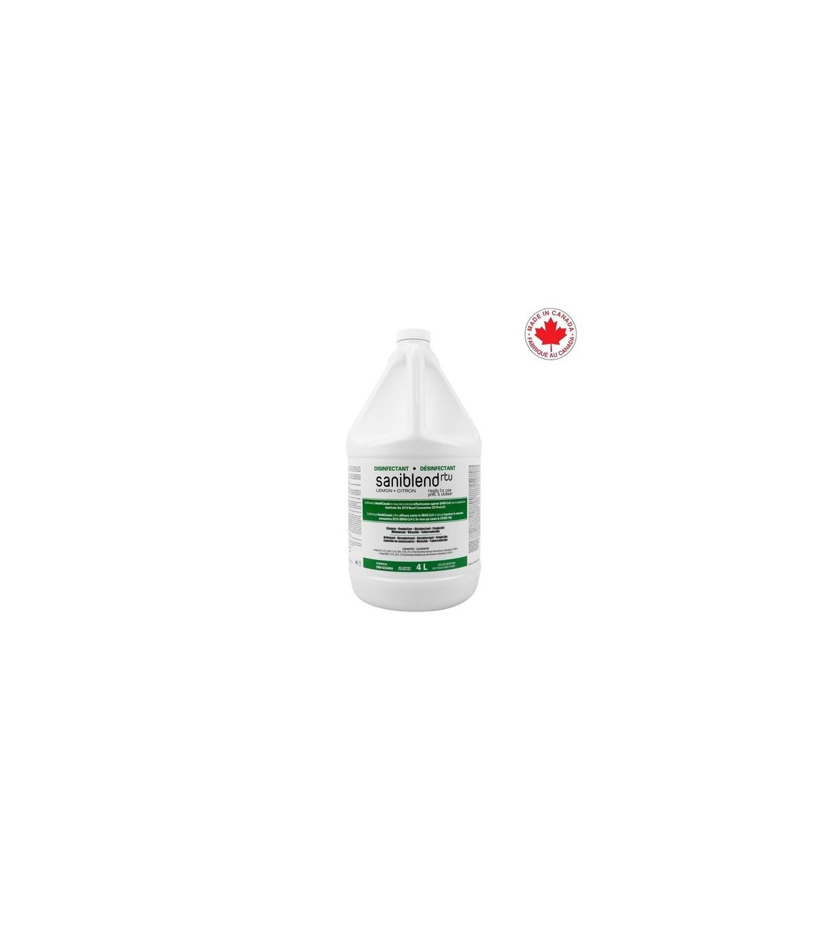 SAFEBLEND SRTLGW4 Sanibld RTU Lemon Cleaner/Deodorizer/Disinfect- 4/4L - SRTLGW4 -  - [unit price]