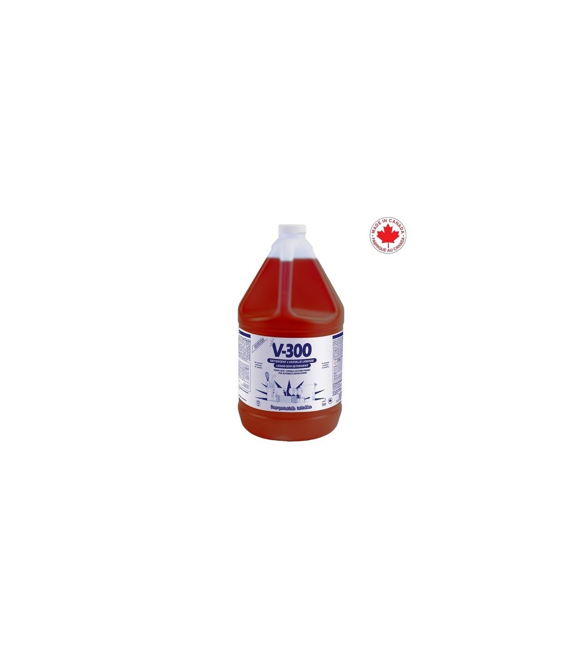 SAFEBLEND V300GN4 V-300 Hard Water Liquid Dish Detergent - 4/4L - V300GN4 -  - [unit price]