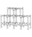 TOLCO 190148 Storage - Build-A-Rack - 10 Shelf (4x4x2+2) Case: 1