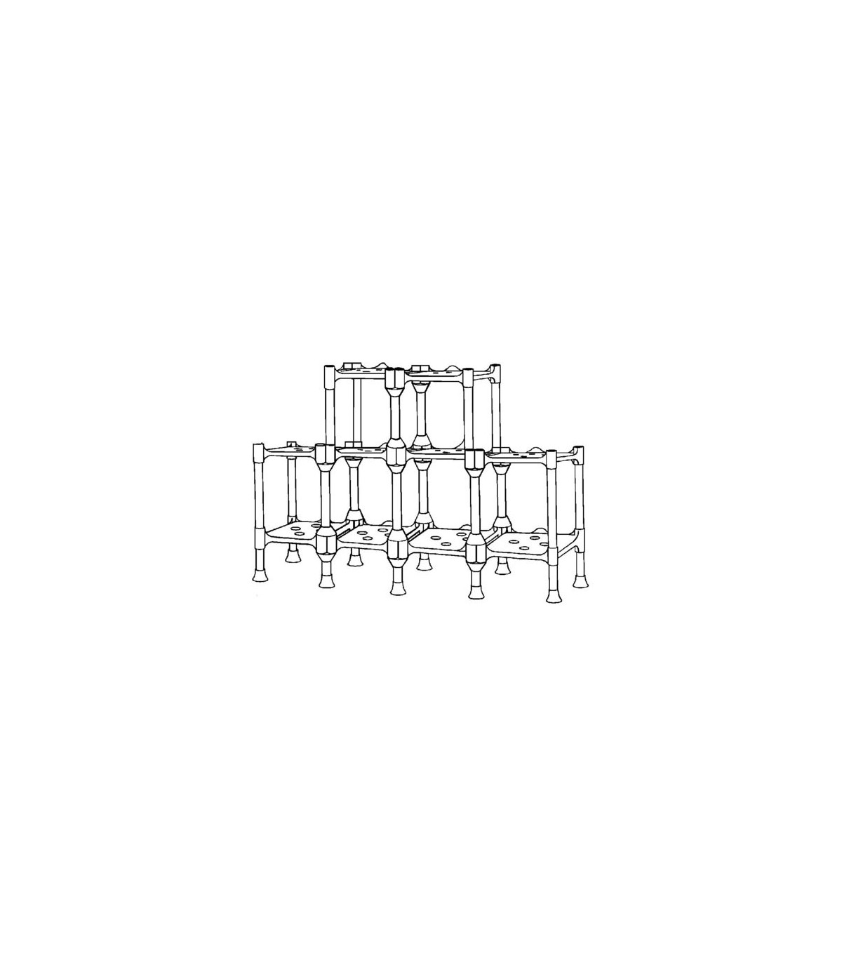 TOLCO 190148 Storage - Build-A-Rack - 10 Shelf (4x4x2+2) Case: 1 - 190148 -  - [unit price]