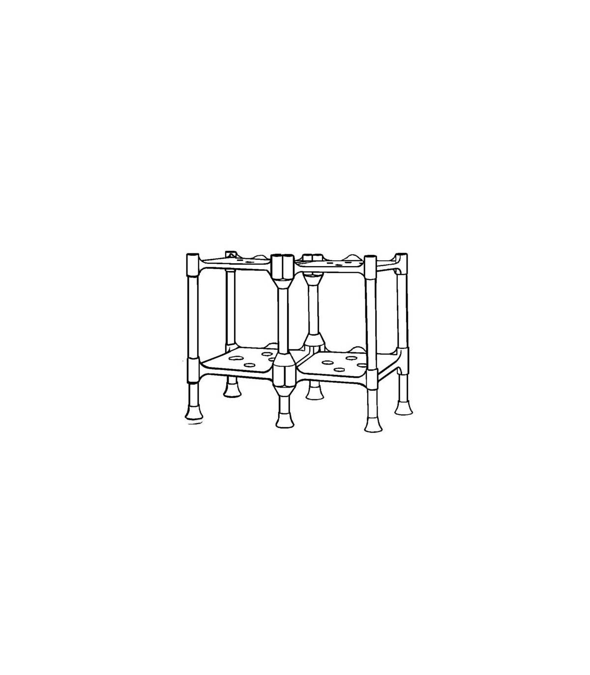 TOLCO 190149 Storage - Build-A-Rack - 4 Shelf (2x2) Case: 1 - 190149 -  - [unit price]