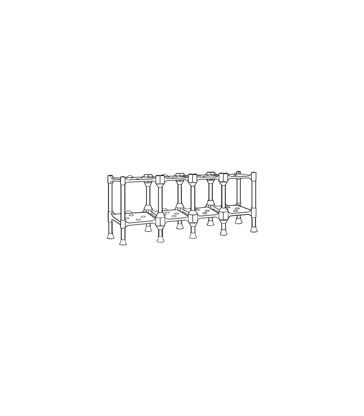 TOLCO 190151 Storage - Build-A-Rack - 8 Shelf (4x4) Case: 1 - 190151 -  - [unit price]