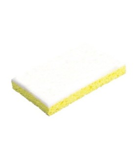 TOLCO 280130 Cleaning Pad-LDuty Scrub Sponge 5pk/8pk/cs-Wht/Yellow Case: 8 - 280130 -  - [unit price]