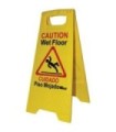 TOLCO 320258 Safety Sign - Caution Wet Floor 24" - Eng/Span- Yellow Case: 6