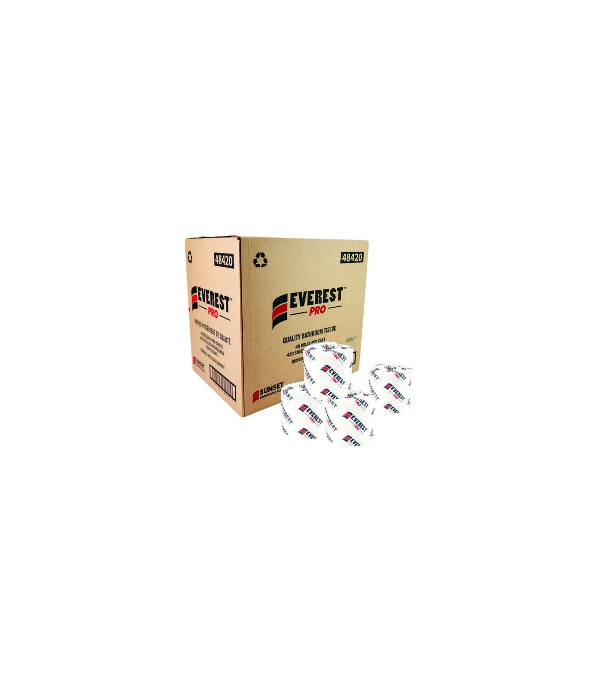 SUNSET 48420 Everest Pro - Toilet Paper 2-ply 420sht/rl - 48rls/cs - 48420 -  - [unit price]