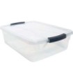 Rubbermaid Home RMCC160000 Cleverstore Tote 15L/4G Basic Latch - Clear - 8/cs