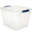 Rubbermaid Home RMCC300014 Cleverstore Tote 28L/7.5G Basic Latch - Clear - 8/cs