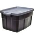 Rubbermaid Home RMRT140009 Roughneck Tote 53L/14G - Black w/Cool Grey - 6/cs - RMRT140009 -  - [unit price]