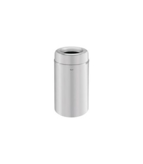 Rubbermaid UR AOT30-SA-PL Crowne - Open Top 30G w/Plastic Liner - Satin Aluminum - AOT30-SA-PL -  - [unit price]