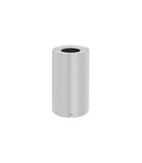 Rubbermaid UR AOT35SAPL Atruim - Open Top 21G w/Plastic Liner - Satin Aluminum - AOT35SAPL -  - [unit price]
