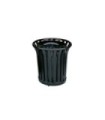 Rubbermaid UR MT32PLBK Americana Series - Round Open Top 36G Wideslat - Black