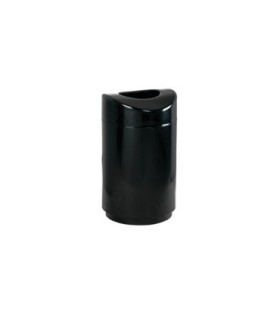 Rubbermaid UR R2030EPLBK Eclipse - Open Top 30G w/Plastic Liner - Black - R2030EPLBK -  - [unit price]