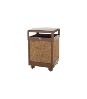 Rubbermaid UR R48HT201PL OBS: Aspen Series - Ash/Trash Steel 48G-Brn/Stone Panel - R48HT201PL -  - [unit price]