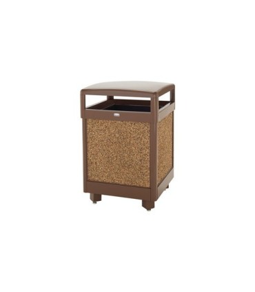 Rubbermaid UR R48HT201PL OBS: Aspen Series - Ash/Trash Steel 48G-Brn/Stone Panel - R48HT201PL -  - [unit price]