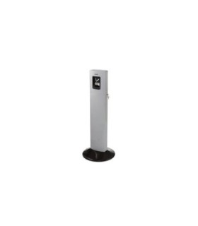 Rubbermaid UR R93400SM OBS: Smoking Receptacle-Metropolitan 16"x42.8"-Silver - R93400SM -  - [unit price]
