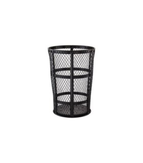 Rubbermaid UR SBR52BK Street Basket - Round Mesh 45G Steel - Black - SBR52BK -  - [unit price]
