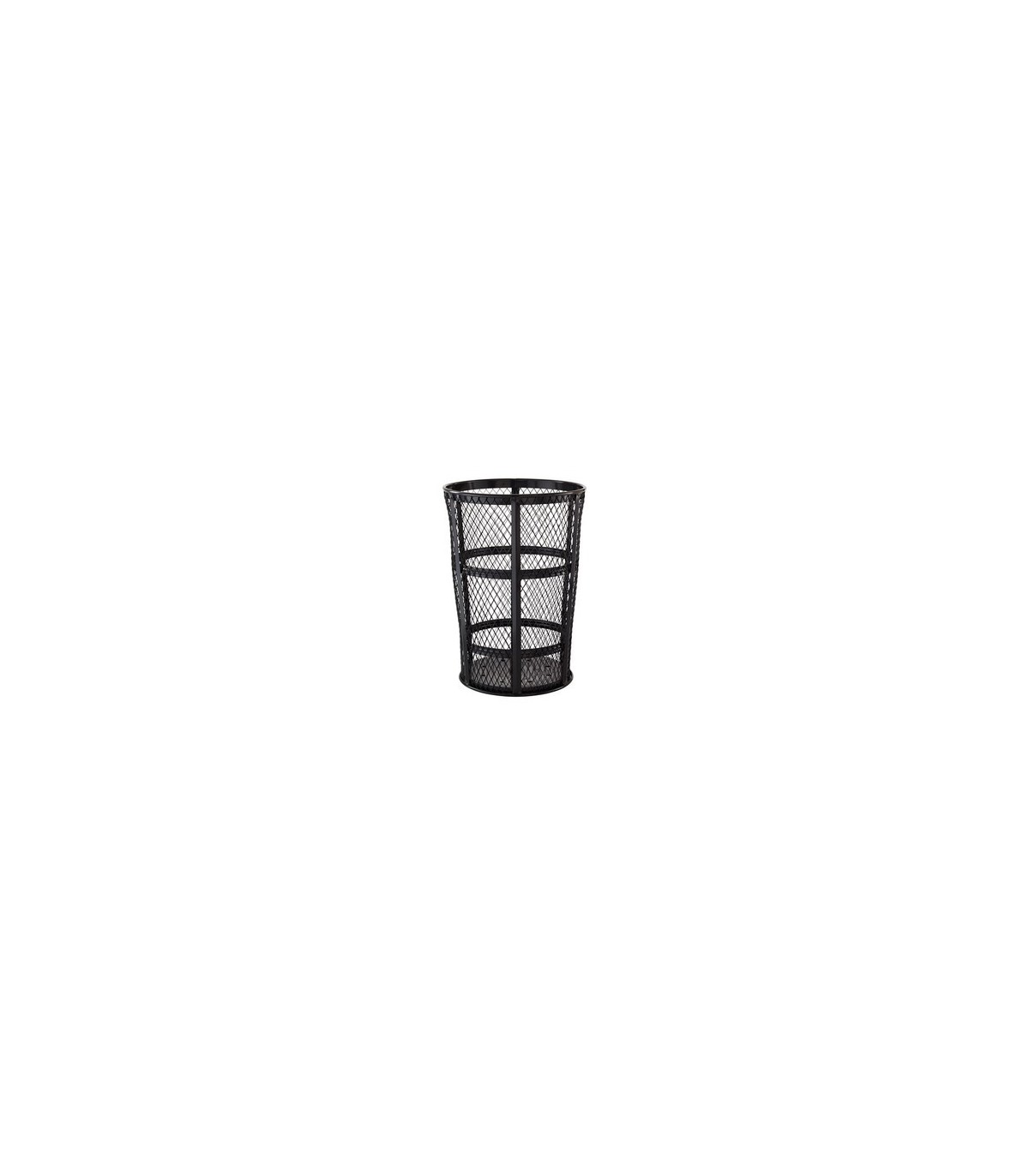 Rubbermaid UR SBR52BK Street Basket - Round Mesh 45G Steel - Black - SBR52BK -  - [unit price]