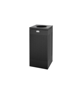 Rubbermaid UR SC14EPLTBK Silhouettes - Medium Square Open Top 16G - Black - SC14EPLTBK -  - [unit price]
