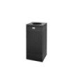 Rubbermaid UR SC14EPLTBK Silhouettes - Medium Square Open Top 16G - Black