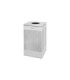 Rubbermaid UR SC18EPLSM Silhouettes - Large Square Open Top 20G - Silver - SC18EPLSM -  - [unit price]