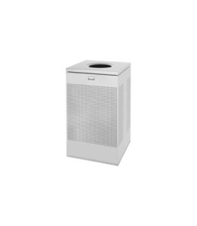 Rubbermaid UR SC18EPLSM Silhouettes - Large Square Open Top 20G - Silver - SC18EPLSM -  - [unit price]