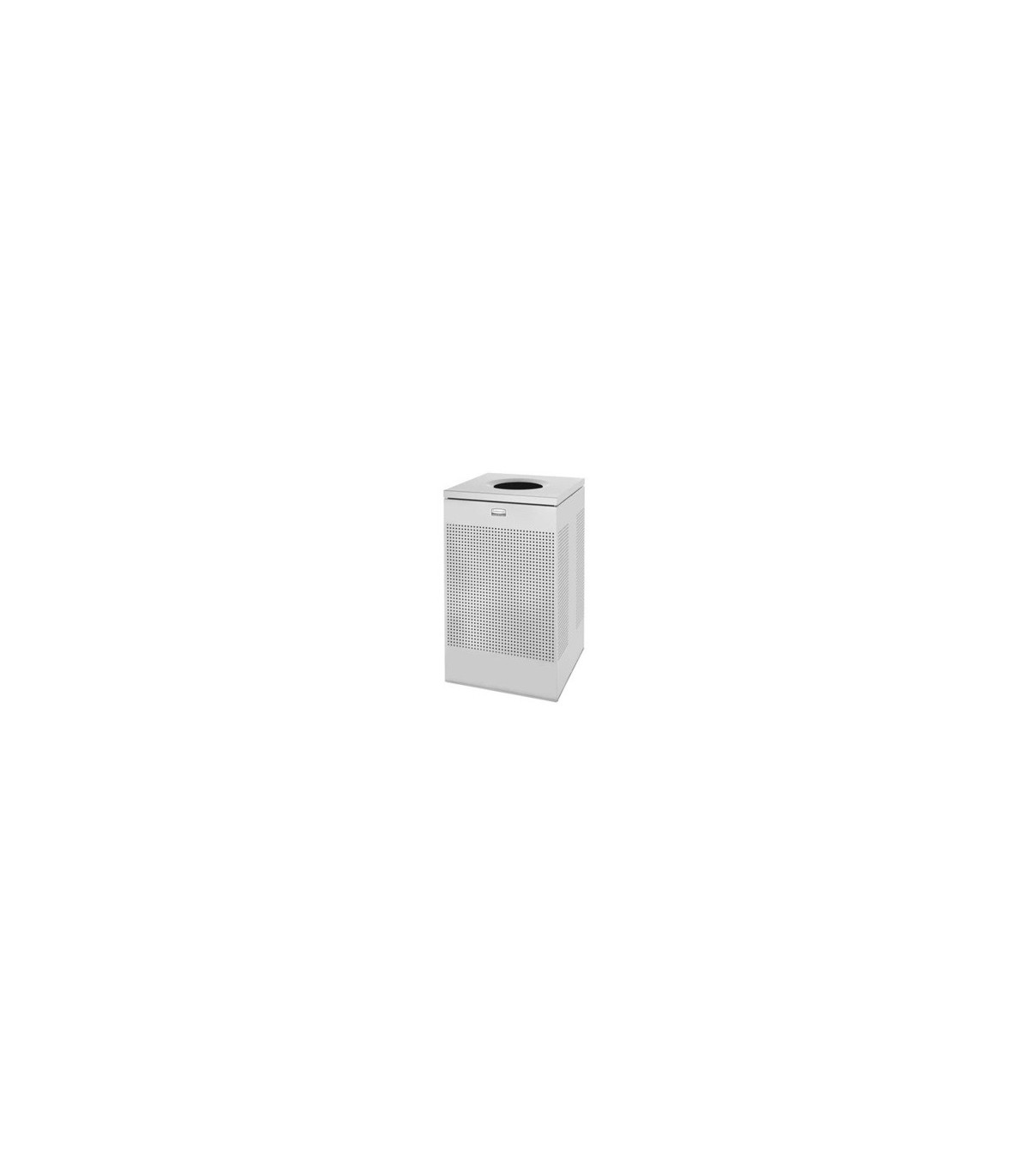 Rubbermaid UR SC18EPLSM Silhouettes - Large Square Open Top 20G - Silver - SC18EPLSM -  - [unit price]