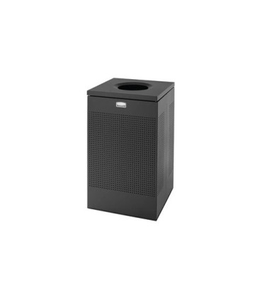 Rubbermaid UR SC18EPLTBK Silhouettes - Large Square Open Top 20G - Black - SC18EPLTBK -  - [unit price]