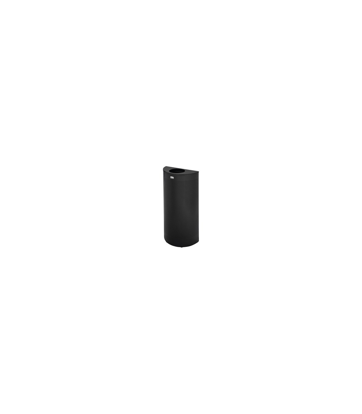 Rubbermaid UR SH12EPLTBK Silhouettes - Half Round Open Top 12G Perfor -Black - SH12EPLTBK -  - [unit price]