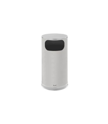 Rubbermaid UR SO16-SSS-GL Metallic - Round Flat Top 12G w/Galvinized Liner - SST - SO16-SSS-GL -  - [unit price]