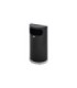Rubbermaid UR SO820PLBK Half Round - Flat Top Side Open Recep 9G - Blk/Chrome - SO820PLBK -  - [unit price]