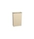Rubbermaid UR WB96RAL Wastebasket - Steel Rectangle 24G - Almond - WB96RAL -  - [unit price]