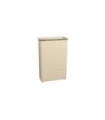 Rubbermaid UR WB96RAL Wastebasket - Steel Rectangle 24G - Almond