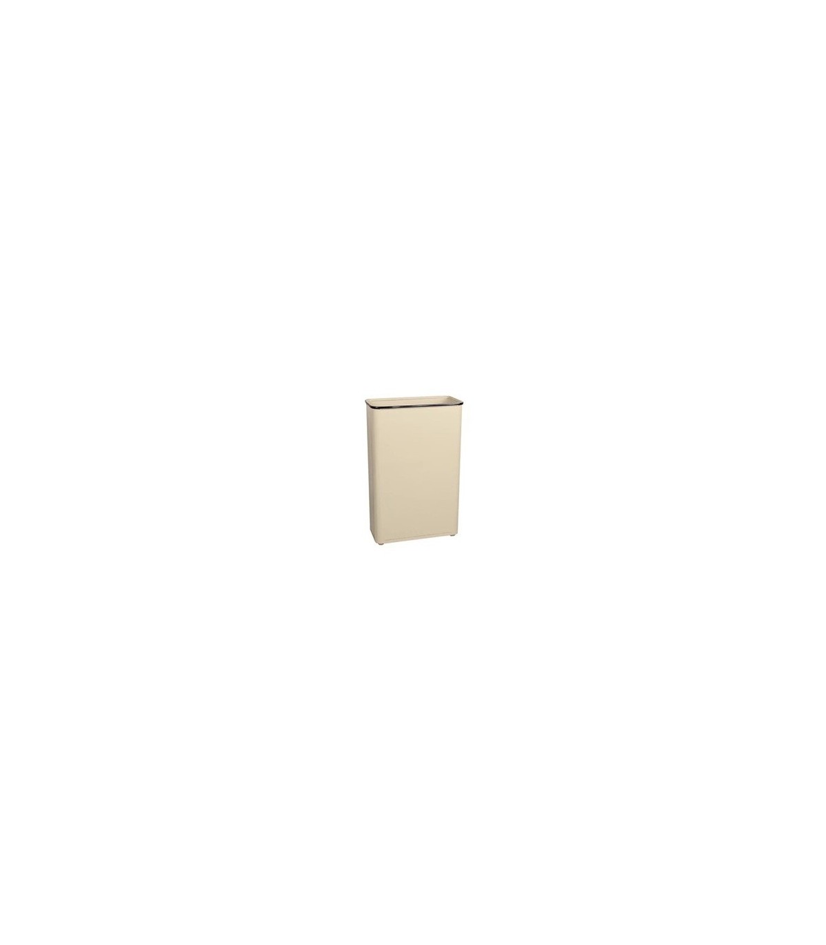 Rubbermaid UR WB96RAL Wastebasket - Steel Rectangle 24G - Almond - WB96RAL -  - [unit price]