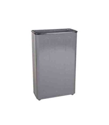 Rubbermaid UR WB96RGR Final Sale: Steel Open Top Retanglar Wastebasket 96 QT-Gray - WB96RGR -  - [unit price]