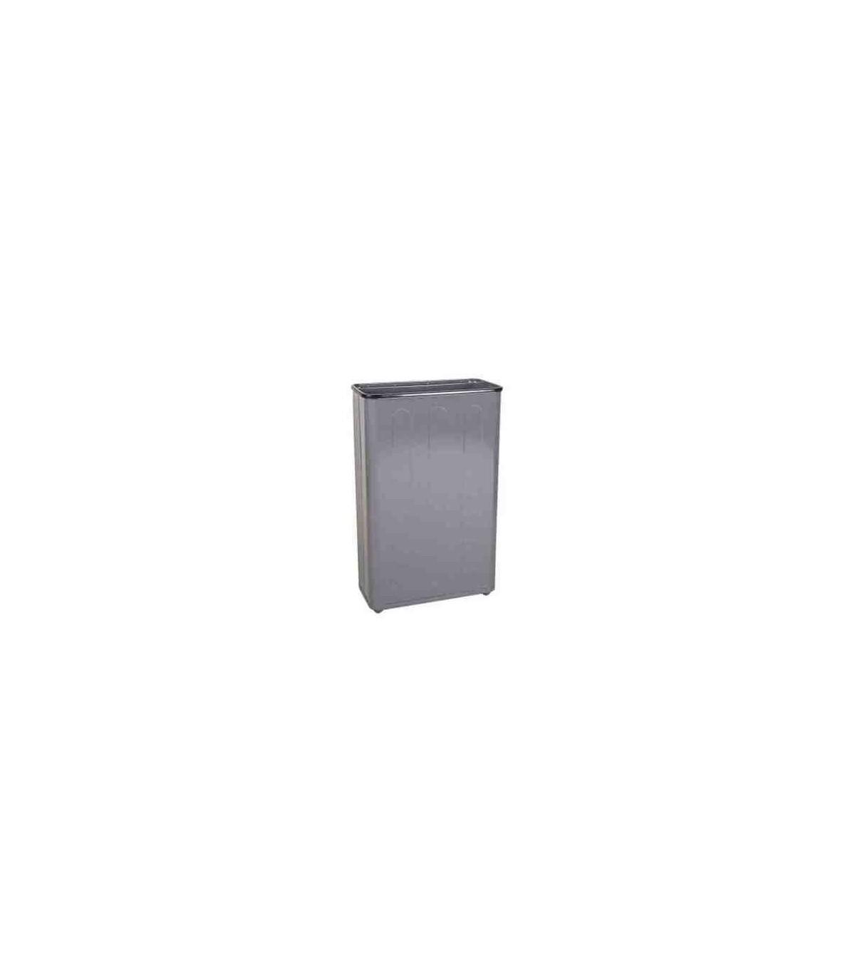 Rubbermaid UR WB96RGR Final Sale: Steel Open Top Retanglar Wastebasket 96 QT-Gray - WB96RGR -  - [unit price]