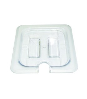GLOBE 1014Final Sale: Notched Lid w/Handle 1/2 Size - Clear, Case: 12, Price by EA - 1014 -  - [unit price]