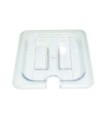 GLOBE 1014Final Sale: Notched Lid w/Handle 1/2 Size - Clear, Case: 12, Price by EA