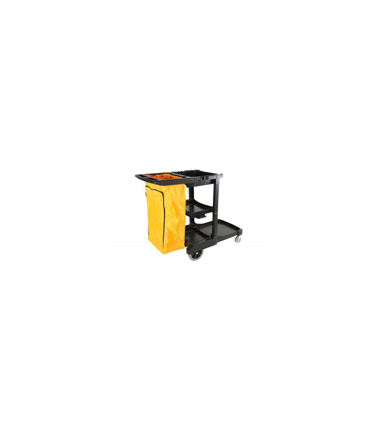 GLOBE 3001PCart - HD Janitor Cart w/Lid & HD Bag (8 Grom) - Black, Case: 1, Price by EA - 3001P -  - [unit price]