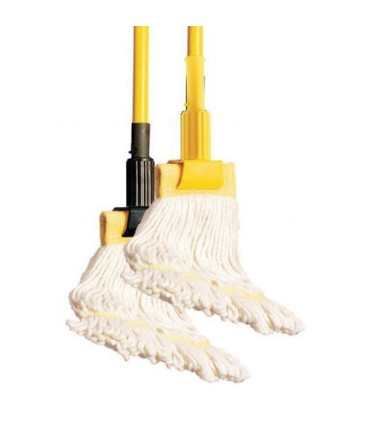 GLOBE 3125Mop Handle - Jaws Fiberglass 60" Clamp Style - Yel/Blk, Case: 12, Price by CS - 3125 -  - [unit price]